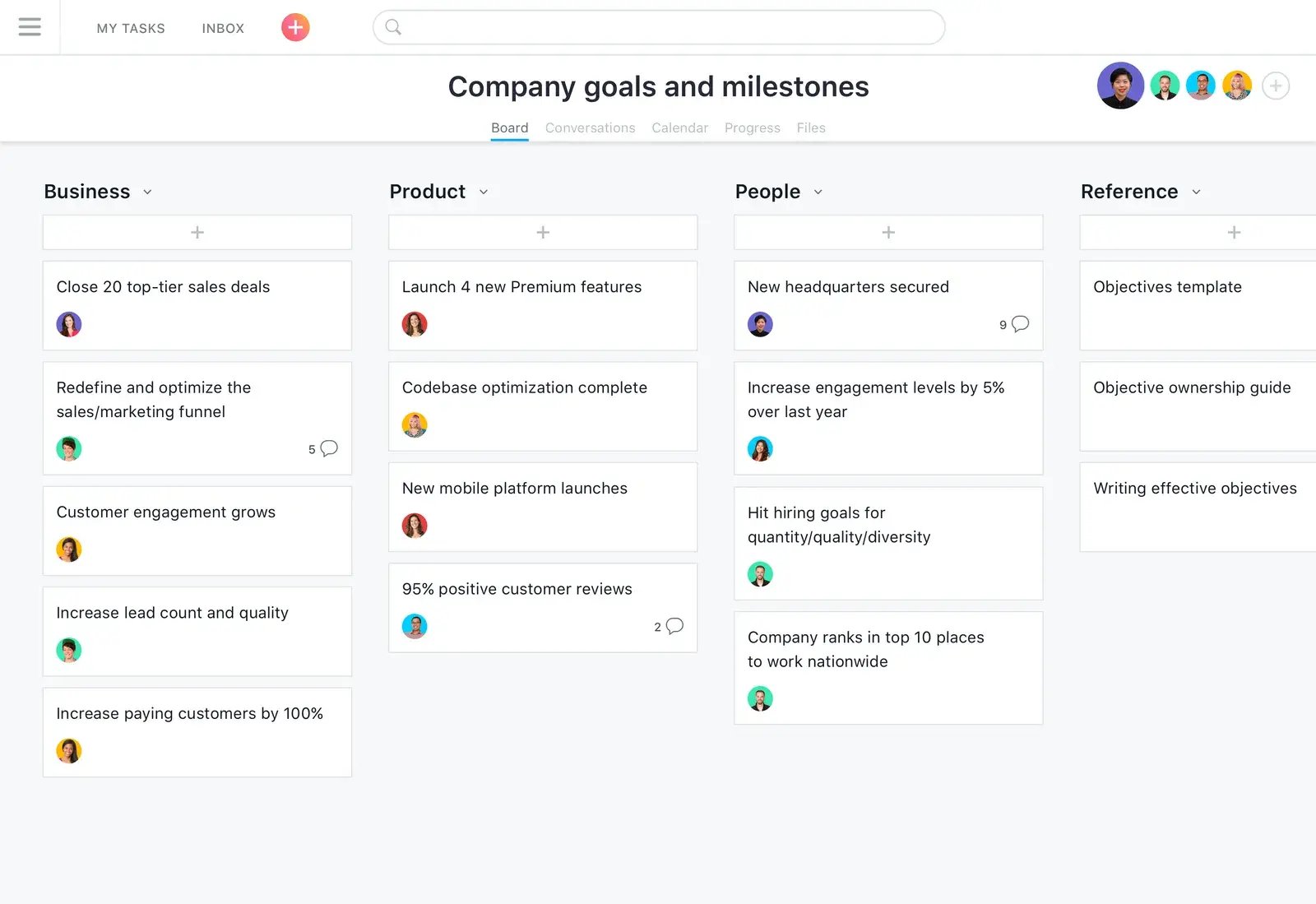 Collaborate in Asana
